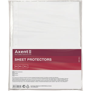Sheet protector Axent 2007-00-A, А4+, glossy, 30  mcm (100 pcs.)