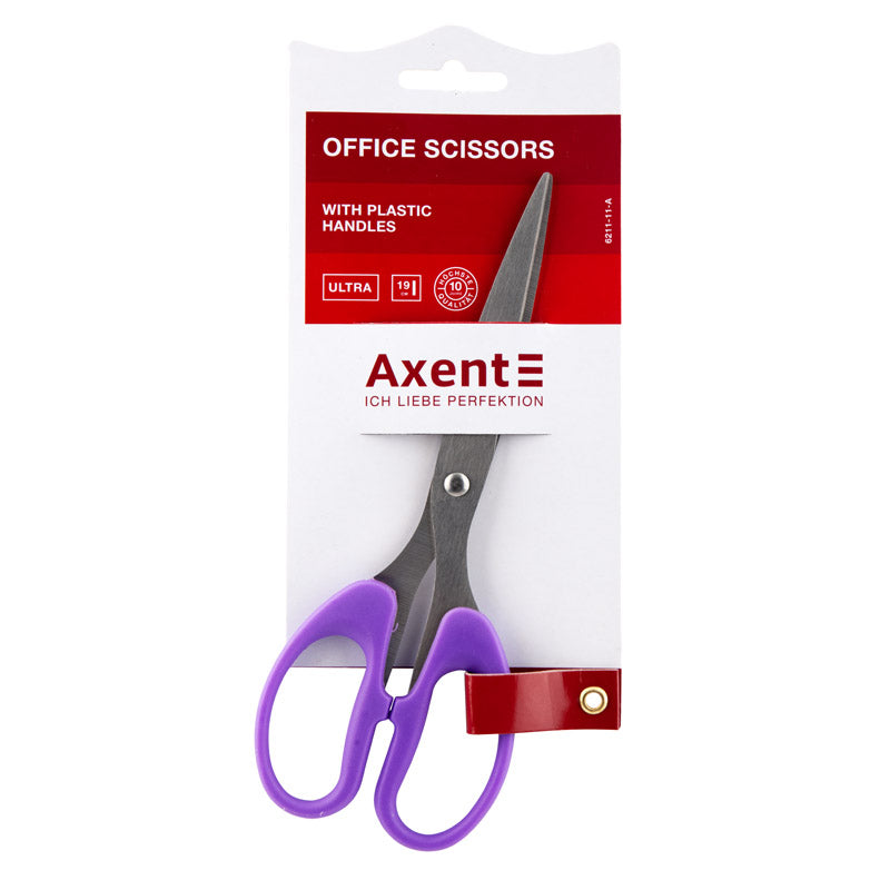 Büroscheren Axent Ultra 6211-11-A, 19 cm, mit Kunststoffgriffen, violett