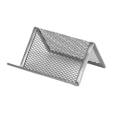 Metal name card holder, 95x80x60 mm, silver