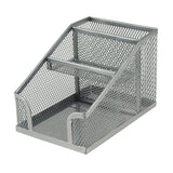 Desktop stationery organizer Axent 2118-03-A, 100x143x100 mm, silver