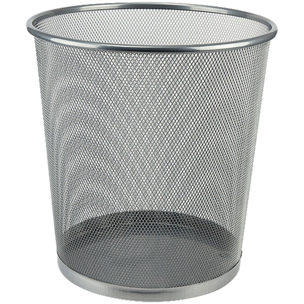 Papierkorb Axent 2119-03-A, Metallgitter, 12 l, silber