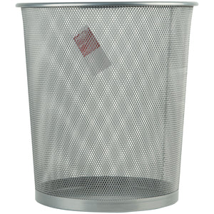 Papierkorb Axent 2119-03-A, Metallgitter, 12 l, silber