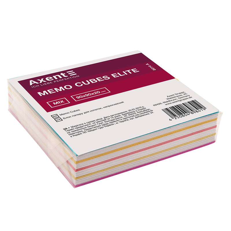 Note paper Elite "Mix", 90Х90Х20 mm, unglued