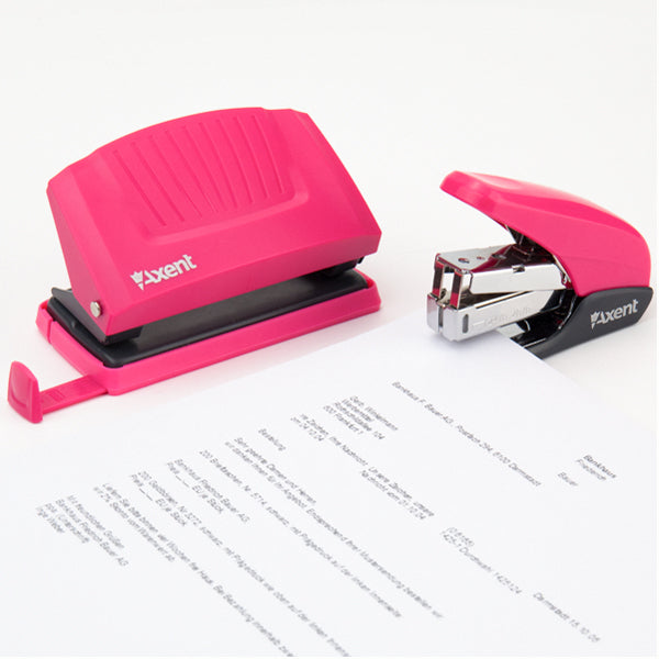 Heftgerät Nr. 24/6 Axent Shell 4841-10-A, PS Kunststoff, 20 Blatt, rosa