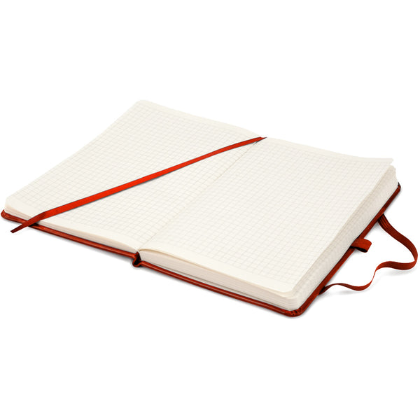 Notizbuch Axent Partner Lux 8202-06-A, A5-, 125x195 mm, 96 Blatt, kariert, harter Einband, rot