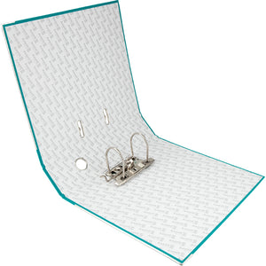 Lever-arch file Delta D1714-16P, 7,5 cm, one-sided, non-assembled, turquoise