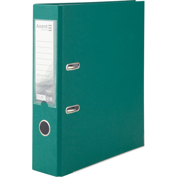 Lever-arch file Delta D1714-23P, 7,5 cm, one-sided, non-assembled, dark green