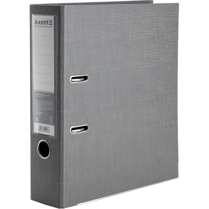 Ordner Axent Prestige+ 1722-34P-A, beidseitig, A4, 75 mm, zerlegt, silber
