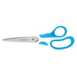 Büroscheren Axent Shell 6304-02-A, 18 cm, mit gummierten Komfort-Griffen, weiß-blau