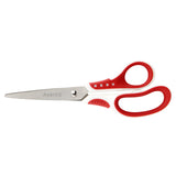 Büroscheren Axent Shell 6304-06-A, 18 cm, mit gummierten Komfort-Griffen, weiß-rot