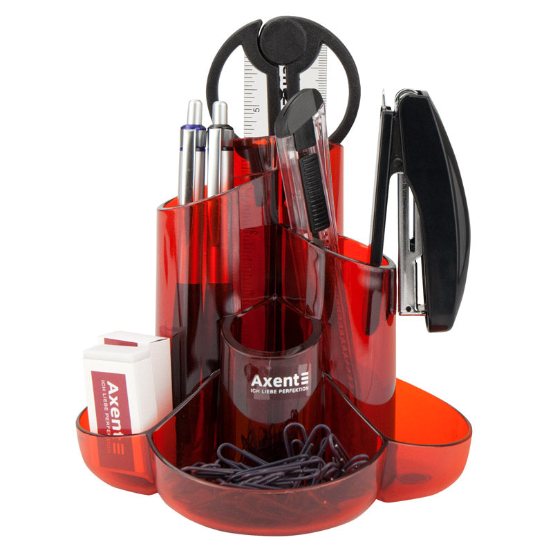 Schreibtischset Axent Cascade 2105-06-A, 9-teilig, rot