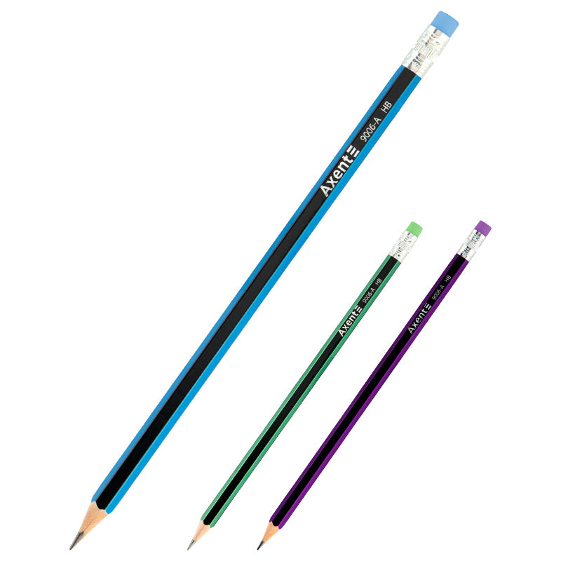 Graphitstift Axent 9006-A, mit Radiergummi, HB, 2,2 mm