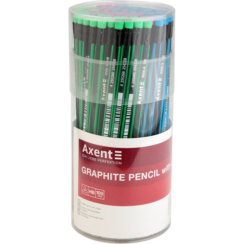 Graphitstift Axent 9006-A, mit Radiergummi, HB, 2,2 mm