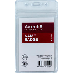 Vertikale Badge Axent 4529-A, 54x85 mm, transparent