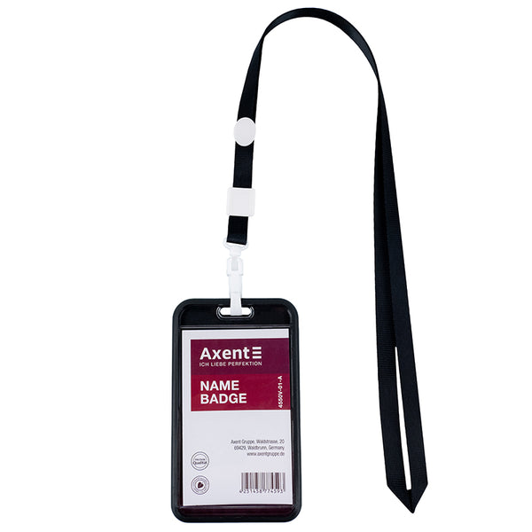Schlüsselband mit Karabiner Axent 4531-01-A, schwarz