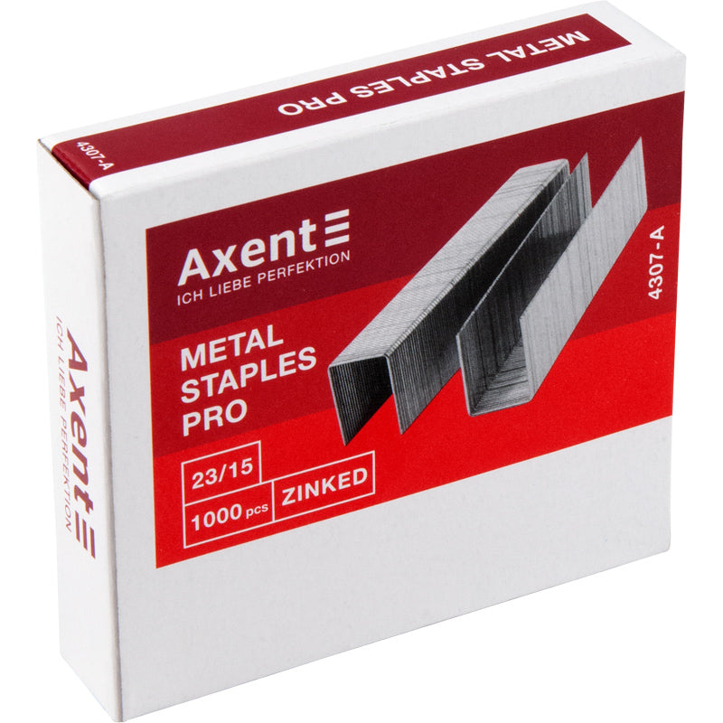 Heftklammern Axent Pro 4307-A, №23/15, 1000 Stück