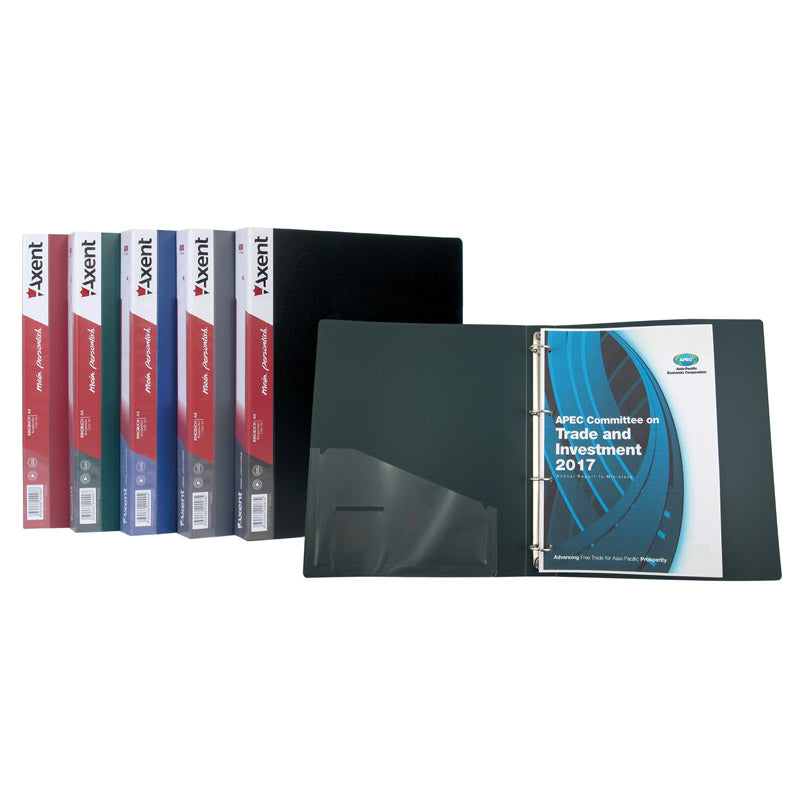 Ordner mit 4 Ringen Axent 1208-02-A, A4, 35 mm, blau