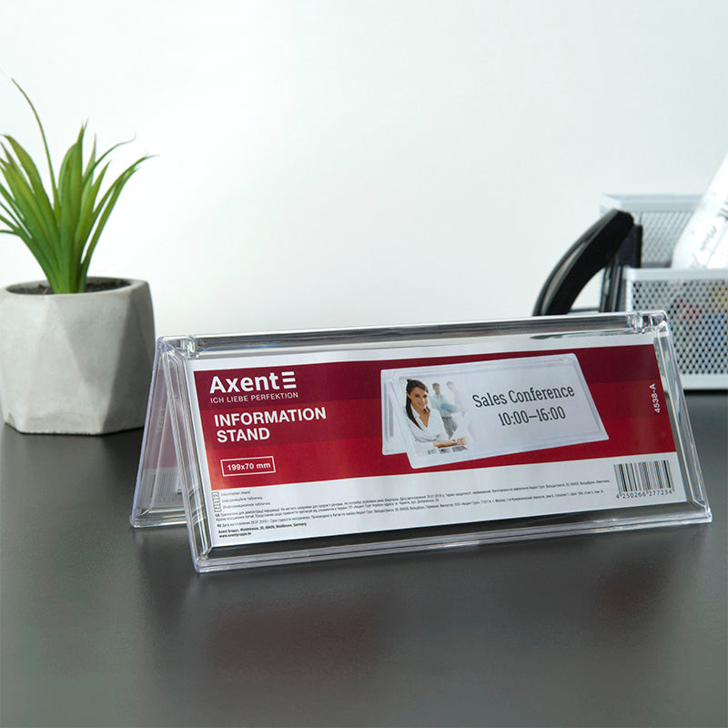 Kartenständer Axent 4538-A, 199x70 mm, horizontal