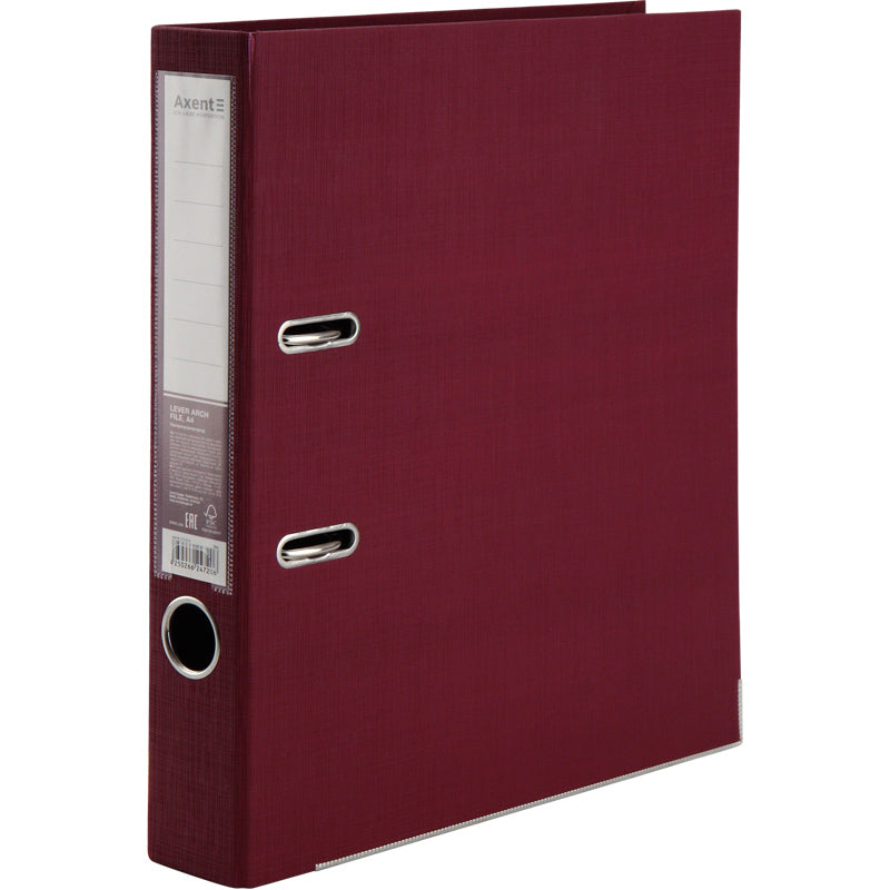 Ordner Axent Prestige+ 1721-05C-A, beidseitige, A4, 50 mm, montiert, bordeauxrot
