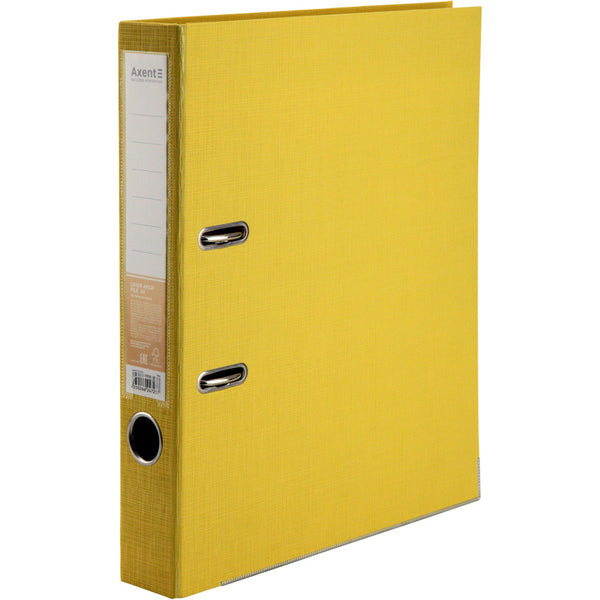 Ordner Axent Prestige+ 1721-08C-A, beidseitige, A4, 50 mm, kollationiert, gelb