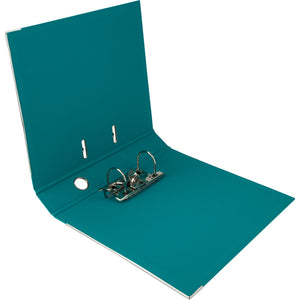 Lever-arch file Delta, 7,5 cm, double-sided, assembled, turquoise