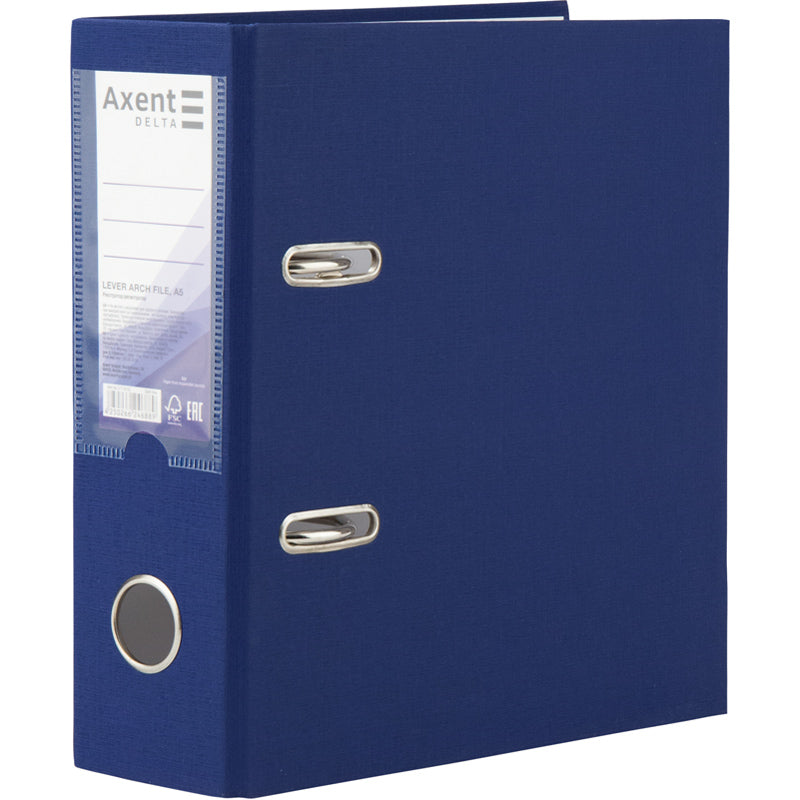 Ordner Delta D1718-02C, einseitig, A5, 75 mm, einseitig, sortiert, blau