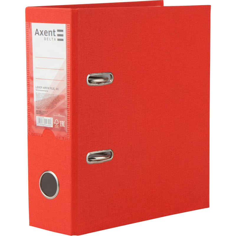 Ordner Delta D1718-06C, einseitig, A5, 75 mm, gesammelt, rot