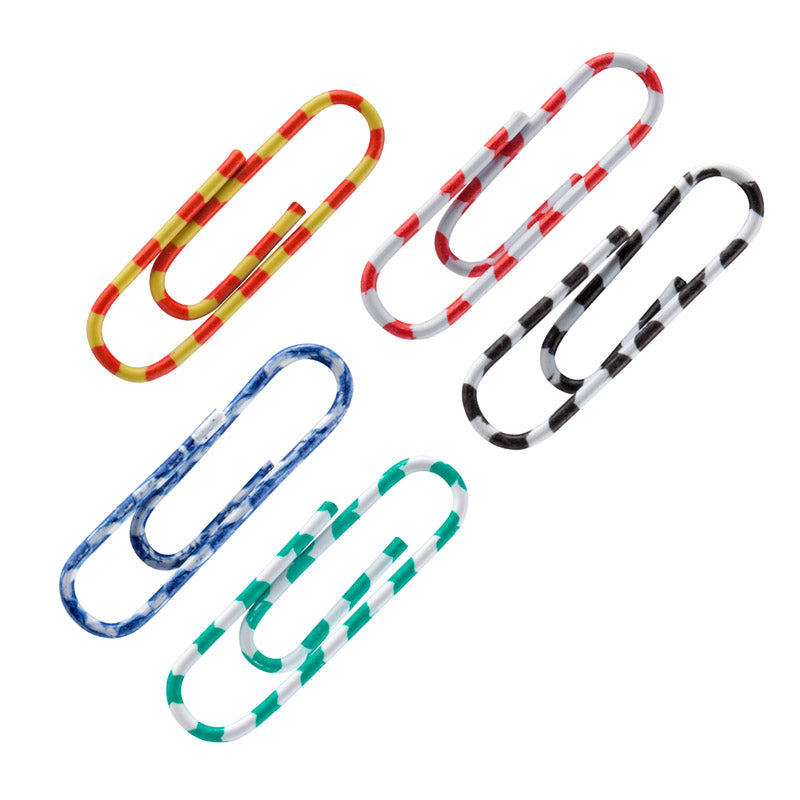 Buroklammern Axent 4114-A, farbig, 28 mm, 100 Stuck, gestreift