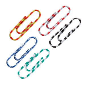 Buroklammern Axent 4114-A, farbig, 28 mm, 100 Stuck, gestreift