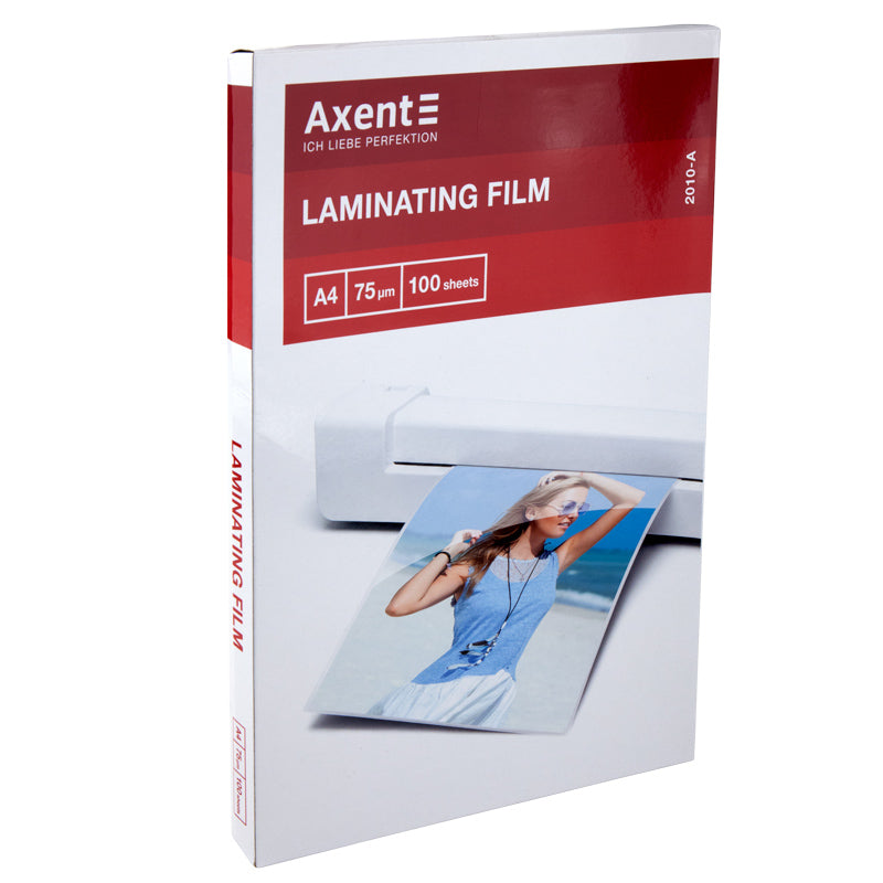 Laminierfolie Axent 2010-A, 75 µm, A4, 216x303 mm, 100 Stück