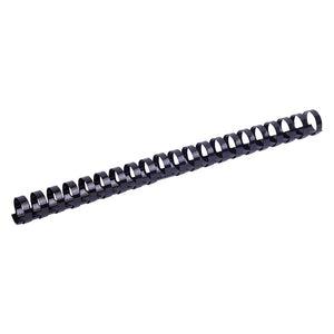 Plastic comb ring, 10 mm, black, 100 pcs.
