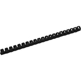 Plastic comb ring, 14 mm, black, 100 pcs.