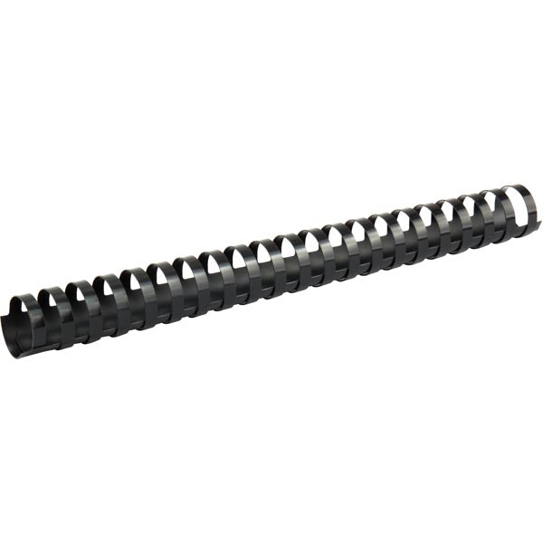 Plastic comb ring, 28 mm, black, 50 pcs.