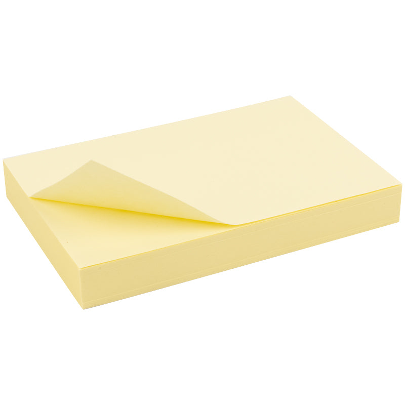 Haftnotizblock Delta D3312-01, Papierblock mit Kleberücken, 50x75 mm, 100 Blatt, gelb