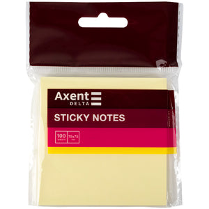 Sticky notes Delta D3314-01, 75x75 mm, 100sheets, yellow