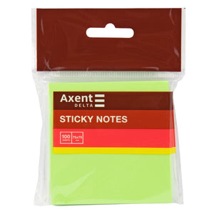 Haftnotizblock Delta D3414-12, 75x75 mm, Papierblock mit Kleberückseite, 100 Blatt, grün
