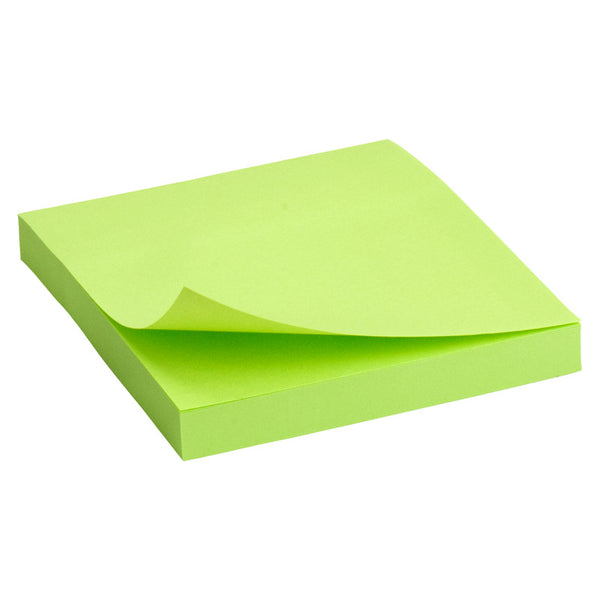 Haftnotizblock Delta D3414-12, 75x75 mm, Papierblock mit Kleberückseite, 100 Blatt, grün