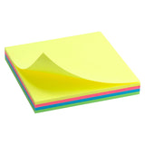 Haftnotizblock Delta D3325-02, 75x75 mm, Papierblock mit Kleberücken, 100 Blatt, neonfarben