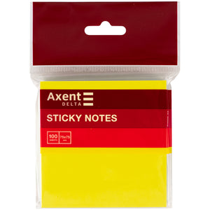 Haftnotizblock Delta D3325-02, 75x75 mm, Papierblock mit Kleberücken, 100 Blatt, neonfarben