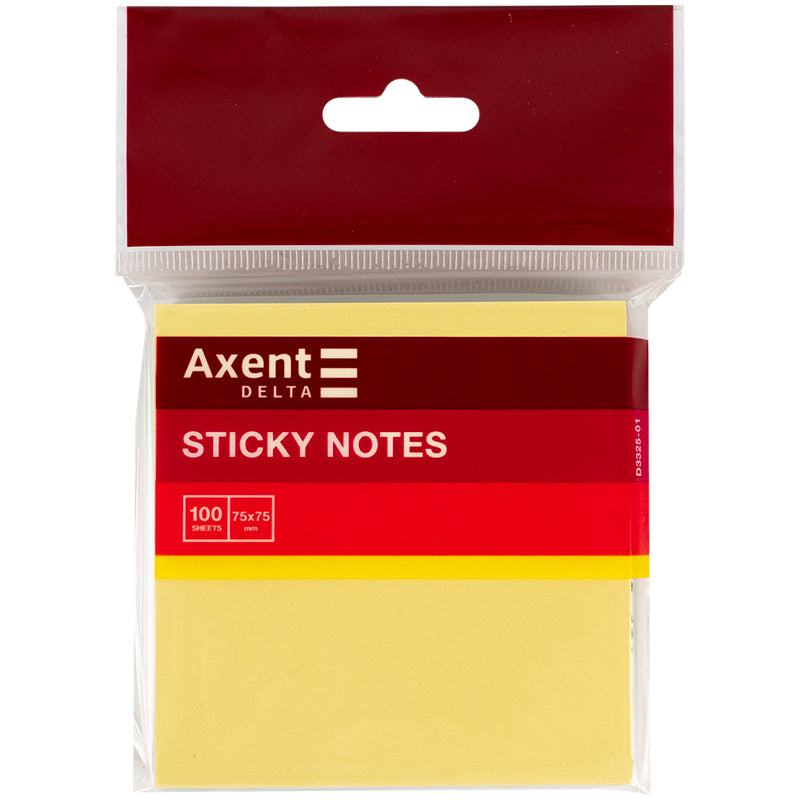 Haftnotizblock Delta D3325-01, 75x75 mm, Haftnotizblock, 100 Blatt, pastellfarben