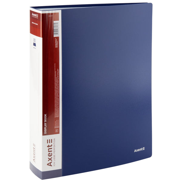 Sichtbuch Axent 1280-02-A, A4, 80 Hüllen, blau