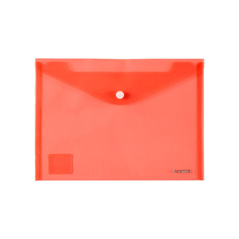 Dokumententaschen mit Druckknopf Axent 1522-24-A, A5, transparent rot