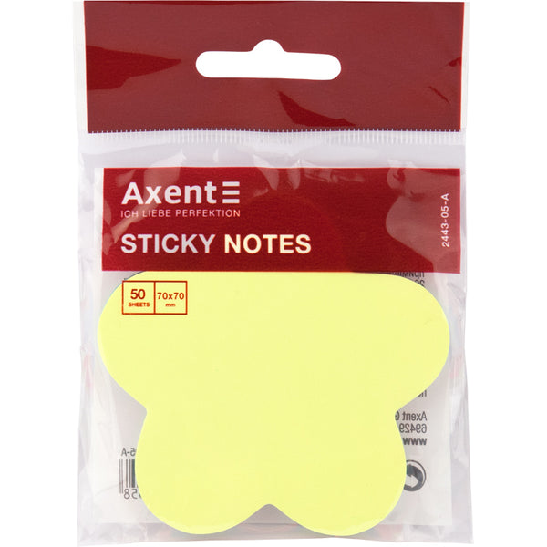 Haftnotizblock Axent 2443-05-A, 70x70 mm, 50 Blätter, Blume