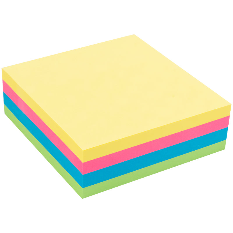 Haftnotizblock Delta D3351, 75x75 mm, Papierblock mit Kleberückseite, 250 Blatt, neonfarben
