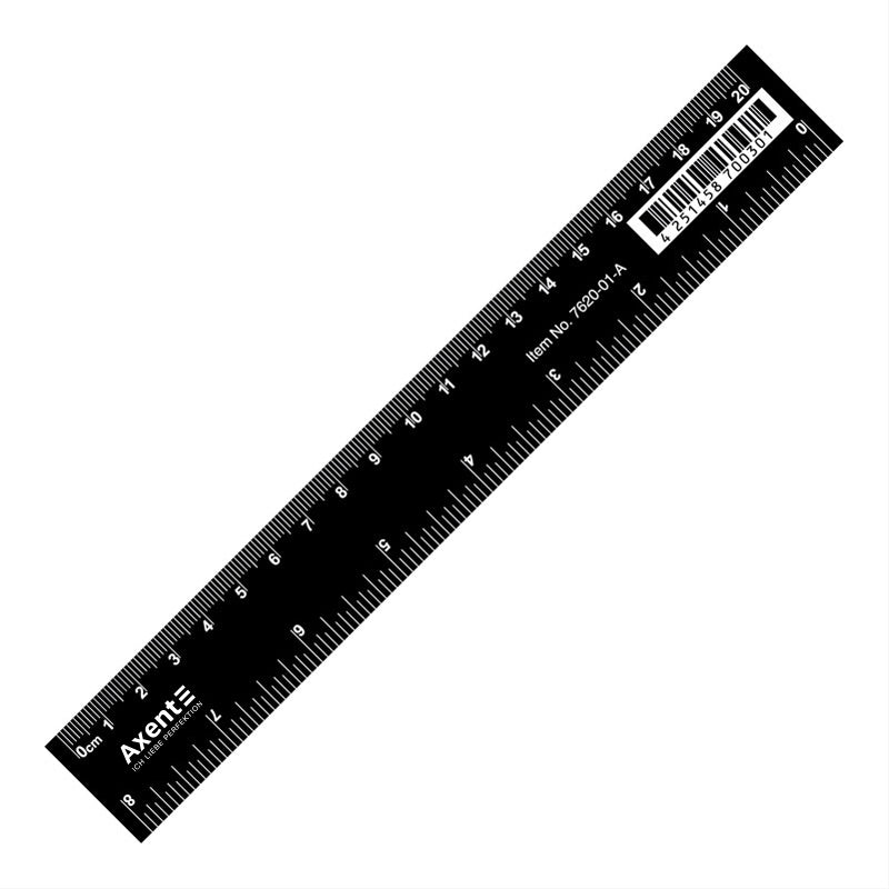 Kunststoff-Lineal Axent 7620-01-A, 20 cm, schwarz