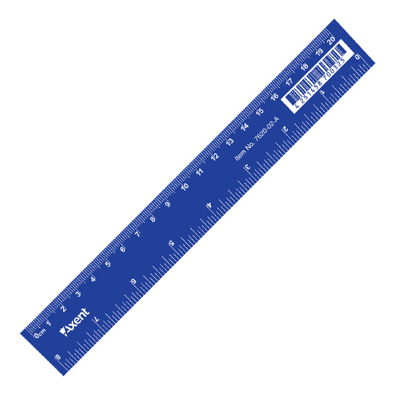 Kunststoff-Lineal Axent 7620-02-A, 20 cm, blau