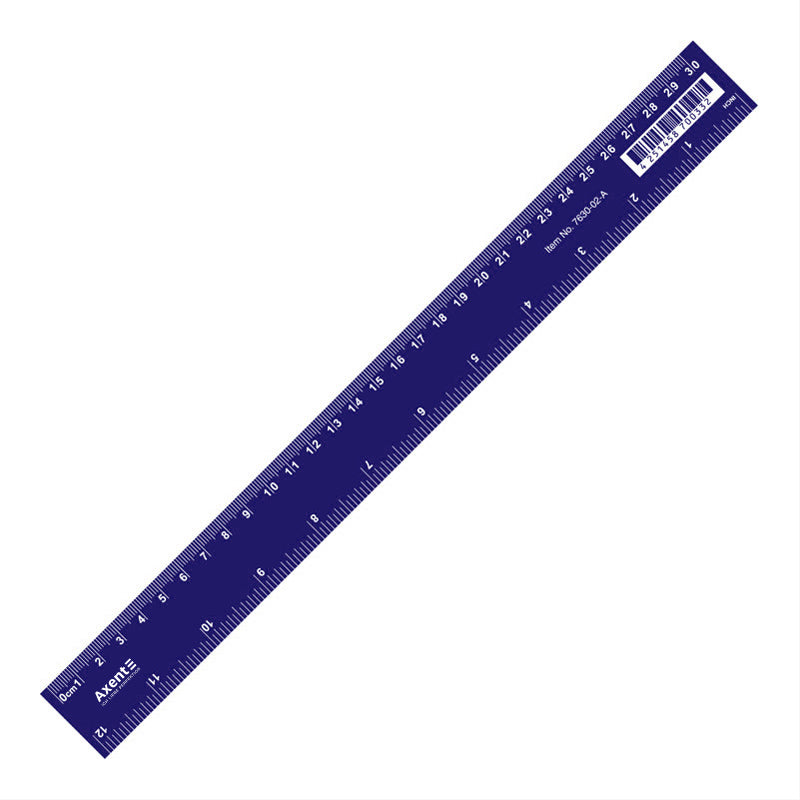 Kunststoff-Lineal Axent 7630-02-A, 30 cm, blau
