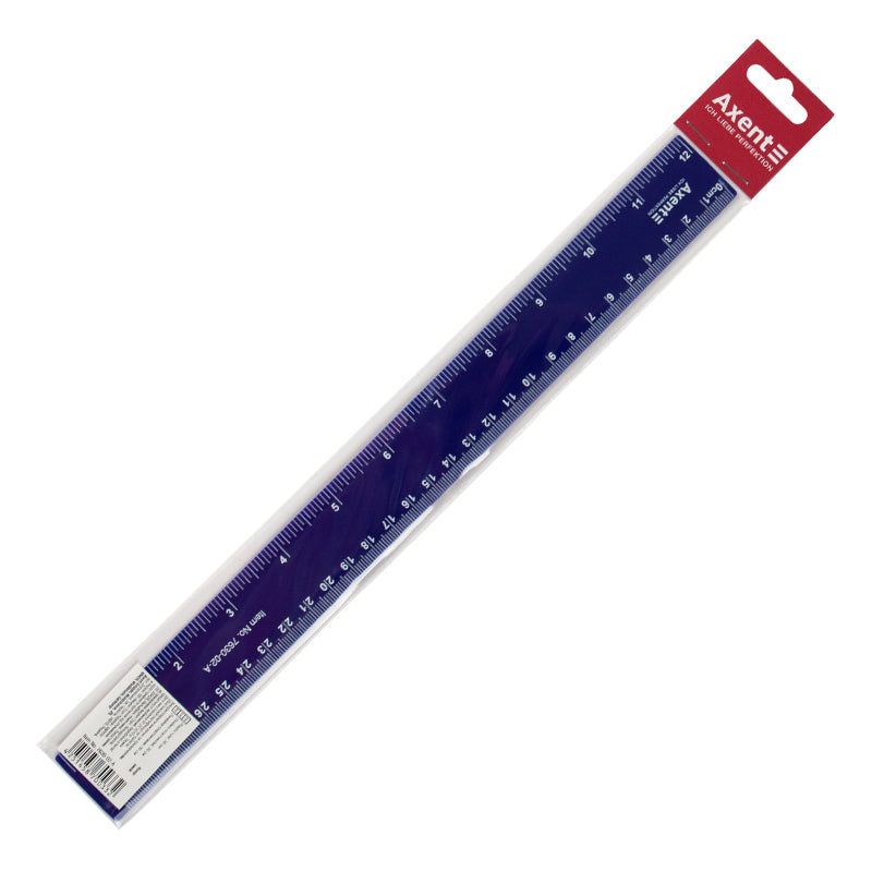 Kunststoff-Lineal Axent 7630-02-A, 30 cm, blau