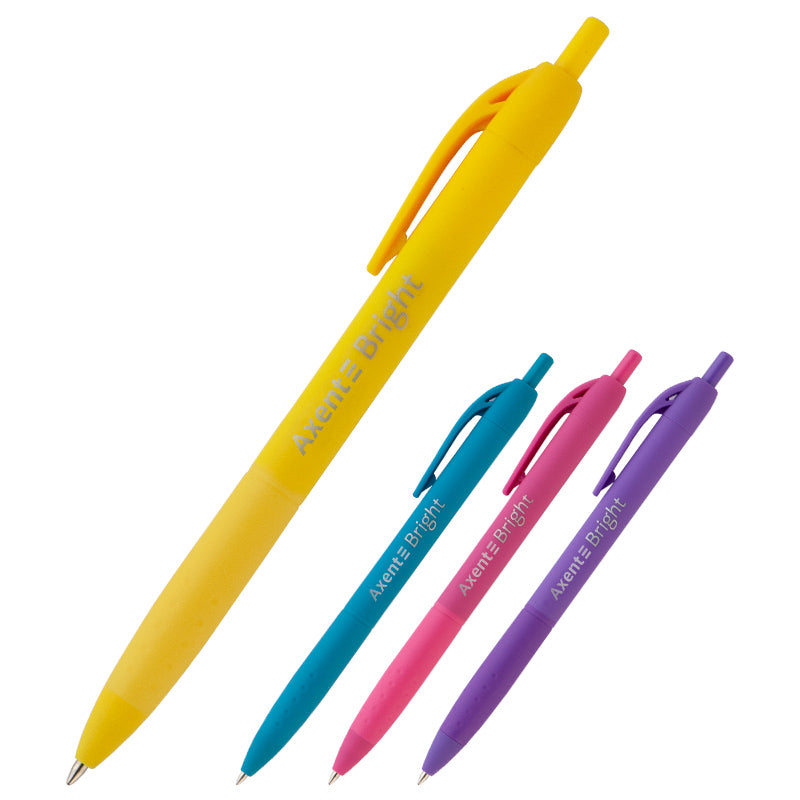 Ballpoint pen Aent Bright AB1079-02-A, retractable, blue - Axent ...
