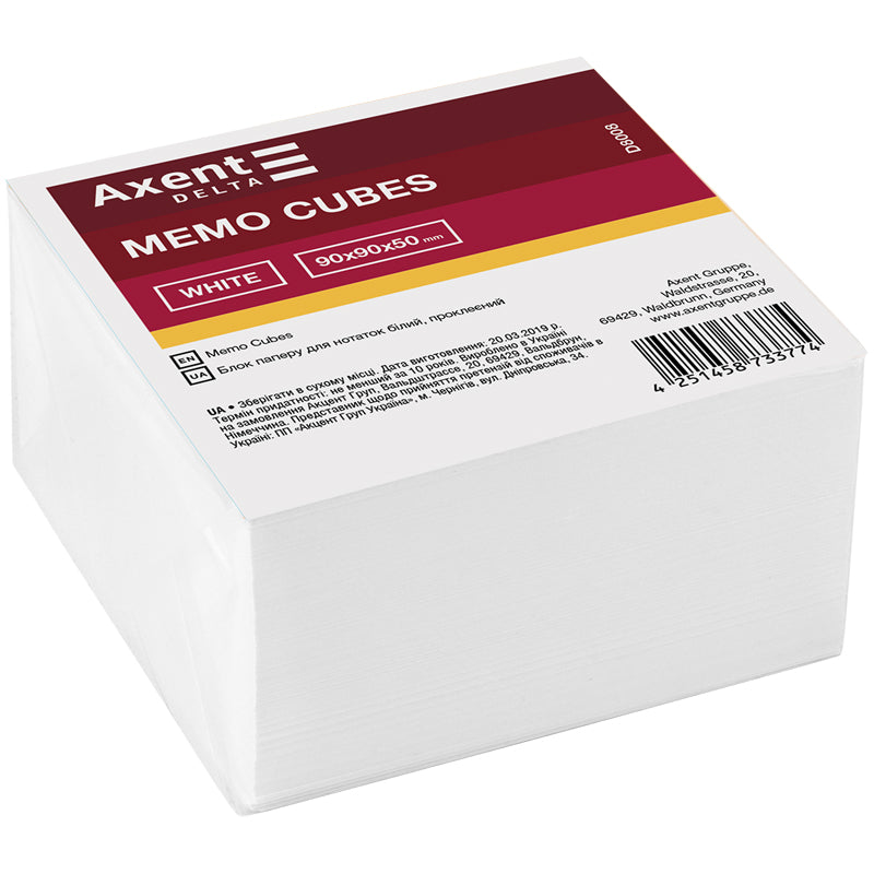 Notizzettel Delta D8008, 90x90x50 mm, geklebt